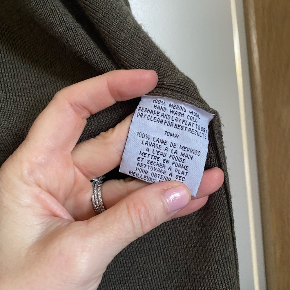 Eileen Fisher Olive Cape Jacket Size Medium - Picture 5 of 5